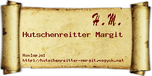 Hutschenreitter Margit névjegykártya